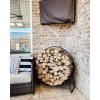 imageGoplus 40Inch Tubular Steel Log Hoop Firewood Storage Rack Holder Round Display41 inch