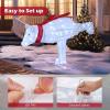 imageGoplus 45 FT Lighted Skiing Polar Bear Light up Christmas Decoration with Red Scarf Ski Poles ampamp Snow Shoes 3D PreLit Polar Bear with LED Lights Zip Ties ampamp Ground Stakes for Garden ampamp Yard