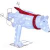 imageGoplus 45 FT Lighted Skiing Polar Bear Light up Christmas Decoration with Red Scarf Ski Poles ampamp Snow Shoes 3D PreLit Polar Bear with LED Lights Zip Ties ampamp Ground Stakes for Garden ampamp Yard