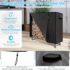 imageGoplus 4FT Firewood Rack Outdoor with Cover Heavy Duty Firewood Log Holder Waterproof Weather Resistant Fire Wood Rack Storage Stacker Steel Tubular Log Stand for Fireplace Patio Courtyard4FT