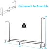 imageGoplus 4FT Firewood Rack Outdoor with Cover Heavy Duty Firewood Log Holder Waterproof Weather Resistant Fire Wood Rack Storage Stacker Steel Tubular Log Stand for Fireplace Patio Courtyard8FT