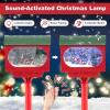 imageGoplus 59 Inch Musical Christmas Street Lamp Festive Lamp Post wSoundActivated Snow Globe Lantern Christmas Tree Santa Soldier ampamp Gift Boxes Snow Falling Lamp for Home Porch59 Musical Christmas Street Lamp