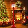 imageGoplus 59 Inch Musical Christmas Street Lamp Festive Lamp Post wSoundActivated Snow Globe Lantern Christmas Tree Santa Soldier ampamp Gift Boxes Snow Falling Lamp for Home Porch68 Musical Christmas Street Lamp
