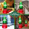 imageGoplus 8FT Tall Christmas Inflatables LED Lighted Xmas Inflatable Rotating Tree Freestanding Outdoor Indoor Blow Up Christmas Decoration with Water Bags Ground Stakes for Yard Lawn Party