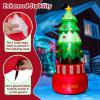 imageGoplus 8FT Tall Christmas Inflatables LED Lighted Xmas Inflatable Rotating Tree Freestanding Outdoor Indoor Blow Up Christmas Decoration with Water Bags Ground Stakes for Yard Lawn Party