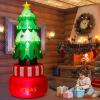 imageGoplus 8FT Tall Christmas Inflatables LED Lighted Xmas Inflatable Rotating Tree Freestanding Outdoor Indoor Blow Up Christmas Decoration with Water Bags Ground Stakes for Yard Lawn Party