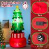 imageGoplus 8FT Tall Christmas Inflatables LED Lighted Xmas Inflatable Rotating Tree Freestanding Outdoor Indoor Blow Up Christmas Decoration with Water Bags Ground Stakes for Yard Lawn Party