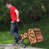 imageGoplus Firewood Log Cart Carrier AntiSlip and WearResistant Wheels Steel Frame Large Loading Space Sturdy Construction Wide Application Simple Installation