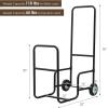 imageGoplus Firewood Log Cart Carrier AntiSlip and WearResistant Wheels Steel Frame Large Loading Space Sturdy Construction Wide Application Simple Installation