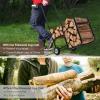 imageGoplus Firewood Log Cart Carrier AntiSlip and WearResistant Wheels Steel Frame Large Loading Space Sturdy Construction Wide Application Simple Installation