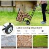 imageGoplus Firewood Log Cart Carrier AntiSlip and WearResistant Wheels Steel Frame Large Loading Space Sturdy Construction Wide Application Simple Installation