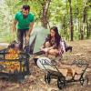 imageGoplus Firewood Rack Outdoor with Wheels 20 Small Decorative Firewood Carrier Log Rack with Elegant Patterns ampamp Raised Base Heavy Duty Metal Rolling Firewood Holder for Indoor Fireplace Fire Pit