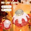 imageGoplus Indoor Outdoor Christmas Decoration PopUp Christmas Ball Ornament with 80 LED Lights and Timer PreLit Light Up Standing ampamp Hanging Xmas Lantern Ball with Base for Holiday Yard Lawn Porch