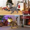 imageGoplus Lighted Christmas Cat Indoor Outdoor Kitty Decoration w 88 LED Lights 4 Ground Stakes Cable Tiers WeatherResistant Fabric Light up Animal Decoration for Yard Patio Lawn Garden Party