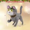 imageGoplus Lighted Christmas Cat Indoor Outdoor Kitty Decoration w 88 LED Lights 4 Ground Stakes Cable Tiers WeatherResistant Fabric Light up Animal Decoration for Yard Patio Lawn Garden Party