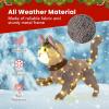 imageGoplus Lighted Christmas Cat Indoor Outdoor Kitty Decoration w 88 LED Lights 4 Ground Stakes Cable Tiers WeatherResistant Fabric Light up Animal Decoration for Yard Patio Lawn Garden Party