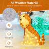 imageGoplus Lighted Christmas Dog Indoor Outdoor Puppy Decoration wLED Lights 4 Ground Stakes Cable Tiers Deer Antlers Decoration Light up Animal Decoration for Yard Patio Lawn Garden Party