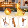 imageGoplus Lighted Christmas Dog Indoor Outdoor Puppy Decoration wLED Lights 4 Ground Stakes Cable Tiers Deer Antlers Decoration Light up Animal Decoration for Yard Patio Lawn Garden Party