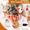 imageGoplus Lighted Christmas Dog Indoor Outdoor Puppy Decoration wLED Lights 4 Ground Stakes Cable Tiers Deer Antlers Decoration Light up Animal Decoration for Yard Patio Lawn Garden Party