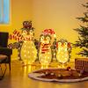 imageGoplus Lighted Christmas Penguins Set of 3 Christmas Penguin Decorations with LED Lights Xmas Penguin Family Lights IndoorOutdoor Glowing Holiday Display for Garden Lawn Porch