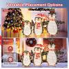imageGoplus Lighted Christmas Penguins Set of 3 Christmas Penguin Decorations with LED Lights Xmas Penguin Family Lights IndoorOutdoor Glowing Holiday Display for Garden Lawn Porch