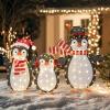 imageGoplus Lighted Christmas Penguins Set of 3 Christmas Penguin Decorations with LED Lights Xmas Penguin Family Lights IndoorOutdoor Glowing Holiday Display for Garden Lawn Porch