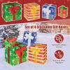 imageGoplus Lighted Gift Boxes Set of 4 Stackable Prelit Box Decorations with Warm White LED Lights ampamp PreAssembled Ribbons IndoorOutdoor Holiday Display for Yard Doorway Party