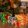 imageGoplus Lighted Gift Boxes Set of 4 Stackable Prelit Box Decorations with Warm White LED Lights ampamp PreAssembled Ribbons IndoorOutdoor Holiday Display for Yard Doorway Party