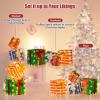 imageGoplus Lighted Gift Boxes Set of 4 Stackable Prelit Box Decorations with Warm White LED Lights ampamp PreAssembled Ribbons IndoorOutdoor Holiday Display for Yard Doorway Party