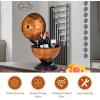 imageGoplus Tabletop 13 Globe Wine Bar Stand 16th Century Italian Nautical Chart Liquor Cabinet Replica Globe Bar Cabinet Wine Rack for Dining Room ampamp Living Room Retro Brown
