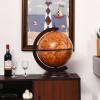 imageGoplus Tabletop 13 Globe Wine Bar Stand 16th Century Italian Nautical Chart Liquor Cabinet Replica Globe Bar Cabinet Wine Rack for Dining Room ampamp Living Room Retro Brown