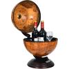 imageGoplus Tabletop 13 Globe Wine Bar Stand 16th Century Italian Nautical Chart Liquor Cabinet Replica Globe Bar Cabinet Wine Rack for Dining Room ampamp Living Room Retro Brown
