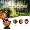 imageGoplus Tabletop 13 Globe Wine Bar Stand 16th Century Italian Nautical Chart Liquor Cabinet Replica Globe Bar Cabinet Wine Rack for Dining Room ampamp Living Room Retro Brown