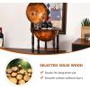 imageGoplus Tabletop 13 Globe Wine Bar Stand 16th Century Italian Nautical Chart Liquor Cabinet with Bottom Shelf Replica Globe Bar Cabinet Wine Rack for Dining Room ampamp Living Room Retro Brown