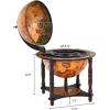 imageGoplus Tabletop 13 Globe Wine Bar Stand 16th Century Italian Nautical Chart Liquor Cabinet with Bottom Shelf Replica Globe Bar Cabinet Wine Rack for Dining Room ampamp Living Room Retro Brown