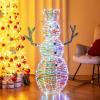 imageGoplus 26 FT Lighted Christmas Decoration PreLit 2D Snowman with 3 Infinity Mirror Lights Top Hat ampamp Scarf Zip Ties ampamp Ground Stakes Outdoor Xmas Snowman Ornament Decor for Indoor Party Yard4 FT