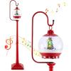 imageGoplus 59 Inch Musical Christmas Street Lamp Festive Lamp Post wSoundActivated Snow Globe Lantern Christmas Tree Santa Soldier ampamp Gift Boxes Snow Falling Lamp for Home Porch68 Musical Christmas Street Lamp