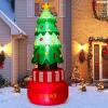 imageGoplus 8FT Tall Christmas Inflatables LED Lighted Xmas Inflatable Rotating Tree Freestanding Outdoor Indoor Blow Up Christmas Decoration with Water Bags Ground Stakes for Yard Lawn Party
