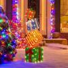 imageGoplus Lighted Gift Boxes Set of 4 Stackable Prelit Box Decorations with Warm White LED Lights ampamp PreAssembled Ribbons IndoorOutdoor Holiday Display for Yard Doorway Party