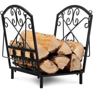 imageGoplus 14 Small Firewood Rack Indoor Outdoor Decorative Firewood Storage Carrier Log Rack with Handles Elegant Patterns ampamp Raised Legs Heavy Duty Firewood Holder for Fireplace Fire Pit