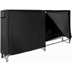 imageGoplus 4FT Firewood Rack Outdoor with Cover Heavy Duty Firewood Log Holder Waterproof Weather Resistant Fire Wood Rack Storage Stacker Steel Tubular Log Stand for Fireplace Patio Courtyard8FT