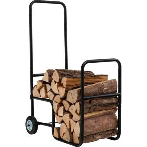 imageGoplus Firewood Log Cart Carrier AntiSlip and WearResistant Wheels Steel Frame Large Loading Space Sturdy Construction Wide Application Simple Installation