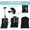 imageGoplus 3 in 1 Snow Shovel Set Emergency Snow Removal Kit for Car Truck and Camping Portable Snow Brush and Scraper with Carrying Bag Black