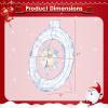 imageGoplus 33 Lighted Ornament with Snowflake PreLit Christmas Wreath with 128 Cold White LED Lights Wall MountedFreestanding Christmas Decoration for Indoor ampamp Outdoor Display
