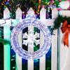 imageGoplus 33 Lighted Ornament with Snowflake PreLit Christmas Wreath with 128 Cold White LED Lights Wall MountedFreestanding Christmas Decoration for Indoor ampamp Outdoor Display