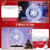 imageGoplus 33 Lighted Ornament with Snowflake PreLit Christmas Wreath with 128 Cold White LED Lights Wall MountedFreestanding Christmas Decoration for Indoor ampamp Outdoor Display