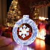 imageGoplus 33 Lighted Ornament with Snowflake PreLit Christmas Wreath with 128 Cold White LED Lights Wall MountedFreestanding Christmas Decoration for Indoor ampamp Outdoor Display