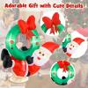imageGoplus 4FT Blow up Santa Claus wLED Lights ampamp Christmas Wreath Window Hanging Christmas Garland ampamp Santa Inflatables Indoor Outdoor Xmas Decoration