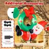imageGoplus 4FT Blow up Santa Claus wLED Lights ampamp Christmas Wreath Window Hanging Christmas Garland ampamp Santa Inflatables Indoor Outdoor Xmas Decoration