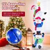 imageGoplus 6 ft Christmas Stacked Snowman 3D PreLit Snowman Decoration w 155 LED Lights Zip Ties ampamp Stakes Included AllWeather Lighted Triple Snowmen Ornament for Home Yard